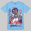 University Blue Sneakers DopeSkill T-Shirt All Hustle No Luck Graphic Streetwear - carolina Blue