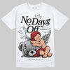 Jordan 12 Black Wolf Grey DopeSkill T-Shirt New No Days Off Graphic Streetwear - White