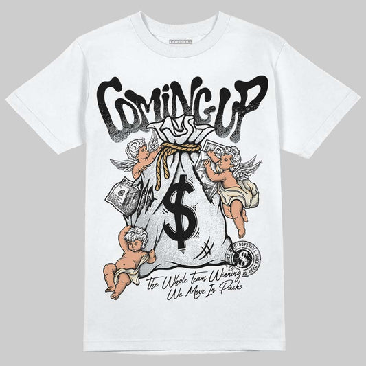 Jordan 5 Retro Reverse Metallic DopeSkill T-Shirt Money Bag Coming Up Graphic Streetwear - White