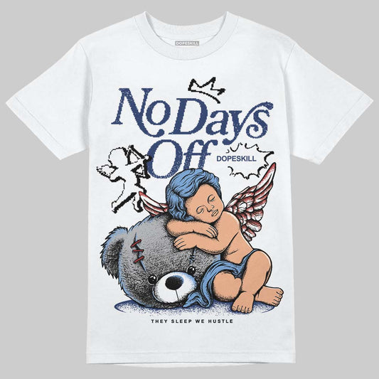 Jordan 1 High OG "Midnight Navy" DopeSkill T-Shirt New No Days Off Graphic Streetwear - White