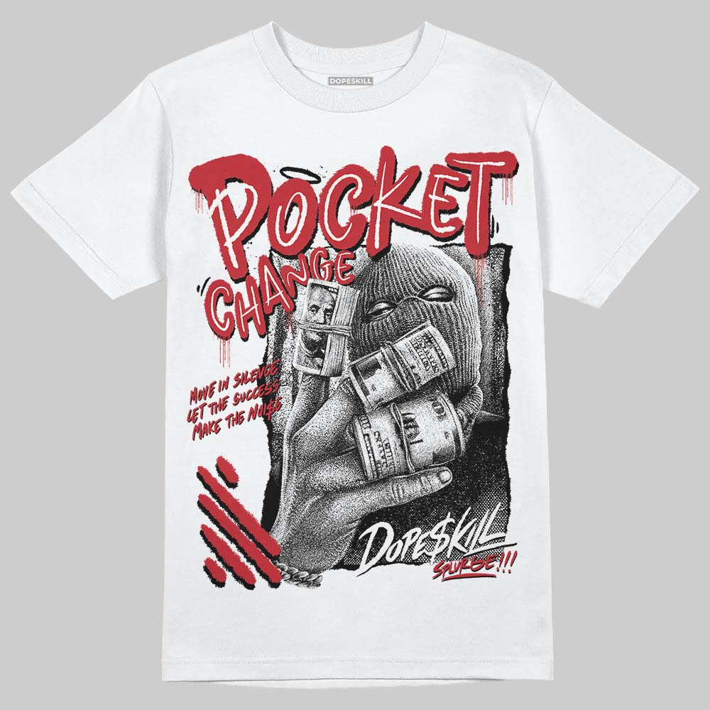 Jordan 1 Low OG "Chicago" DopeSkill T-Shirt Pocket Change Graphic Streetwear - White