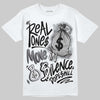 Jordan 4 “Fear” DopeSkill T-Shirt Real Ones Move In Silence Graphic Streetwear - White