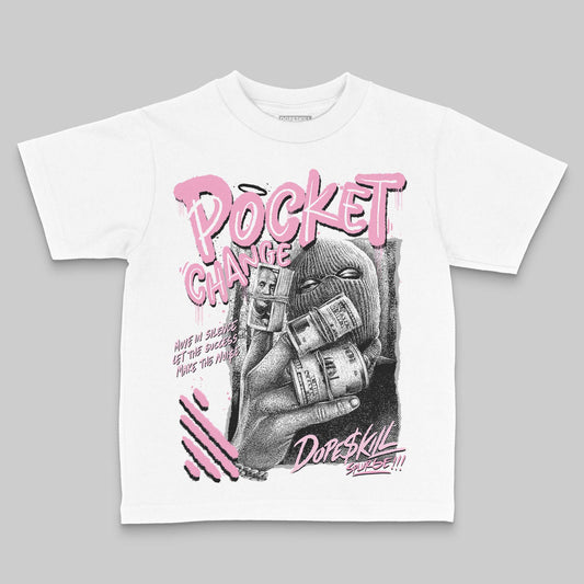 Jordan 12 GS “Pearl Pink” DopeSkill Toddler Kids T-shirt Pocket Change Graphic Streetwear - White 