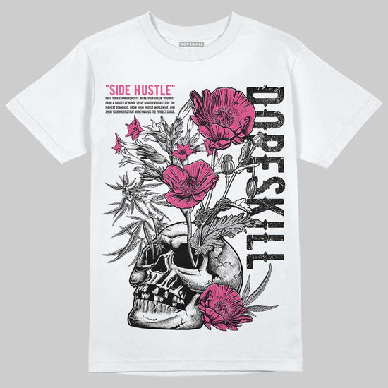 Asics Gel-1130 Pink Glo/ Black DopeSkill T-Shirt Side Hustle Graphic Streetwear - White