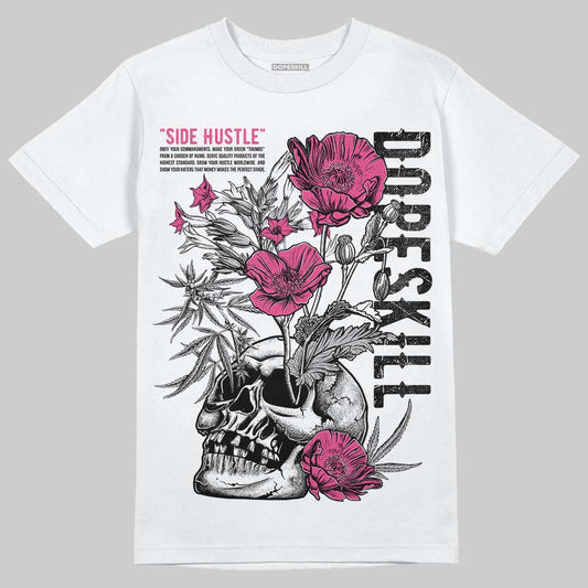 Asics Gel-1130 Pink Glo/ Black DopeSkill T-Shirt Side Hustle Graphic Streetwear - White