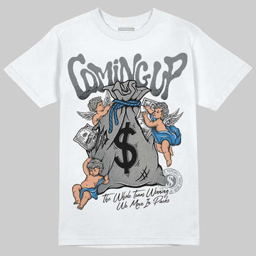 Jordan 9 Cool Grey DopeSkill T-Shirt Money Bag Coming Up Graphic Streetwear - White