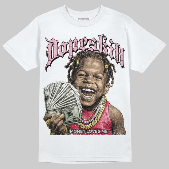 Dunk Low Valentine's Day (2026) DopeSkill T-Shirt Money Loves Me Graphic Streetwear - White