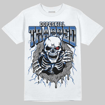 Jordan 3 "True Blue" DopeSkill T-Shirt Trapped Halloween Graphic Streetwear - White