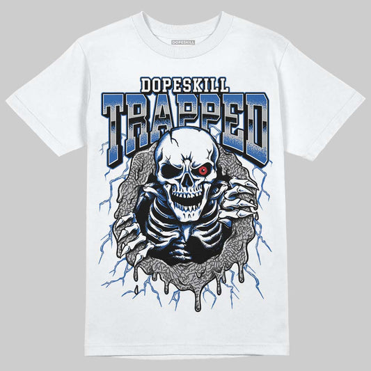 Jordan 3 "True Blue" DopeSkill T-Shirt Trapped Halloween Graphic Streetwear - White