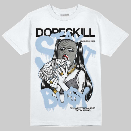 New Balance Abzorb 2000 “Silver/Blue” DopeSkill T-Shirt Stay It Busy Graphic Streetwear - WHite