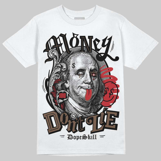 Jordan 9 'Olive' DopeSkill T-Shirt Money Don't Lie Graphic Streetwear - White