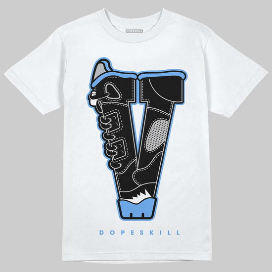 Jordan 5 Black University Blue DopeSkill T-Shirt V Jordan 5 Graphic Streetwear - White 