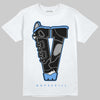 Jordan 5 Black University Blue DopeSkill T-Shirt V Jordan 5 Graphic Streetwear - White 