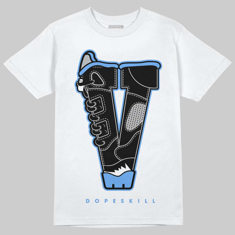 Jordan 5 Black University Blue DopeSkill T-Shirt V Jordan 5 Graphic Streetwear - White 
