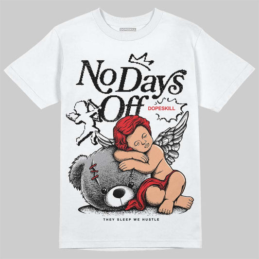 Jordan 4 “White Thunder” DopeSkill T-Shirt New No Days Off Graphic Streetwear - White