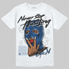 Jordan 1 Low OG “Storm Blue” DopeSkill T-Shirt Never Stop Hustling Graphic Streetwear - White