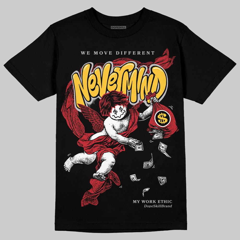 Jordan 14 Retro Ferrari (2025) DopeSkill T-Shirt Nevermind Graphic Streetwear - Black