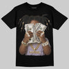 Harris Tweed x Dunk Low Denim Turquoise and Baroque Brown DopeSkill T-Shirt Rich Youth Graphic Streetwear - Black