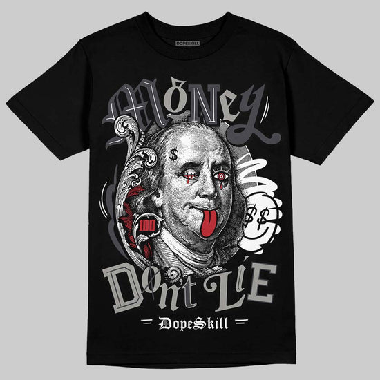 Jordan 3 Retro Black Cat DopeSkill T-Shirt Money Don't Lie Graphic Streetwear - Black