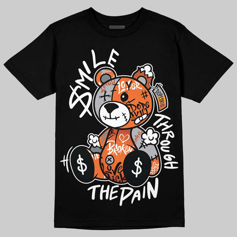 Asics Gel Kayano 14 'Silver Piquant Orange' DopeSkill T-Shirt Smile Through The Pain Graphic Streetwear - black