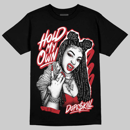 Jordan 5 Retro Fire Red Black Tongue (2025) DopeSkill T-Shirt New H.M.O Graphic Streetwear - Black