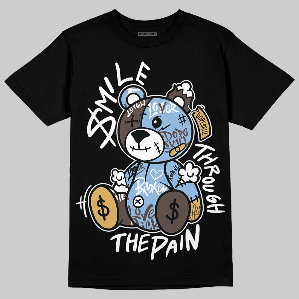 Adidas Handball Spezial ‘Light Blue’ DopeSkill T-Shirt Smile Through The Pain Graphic Streetwear - Black