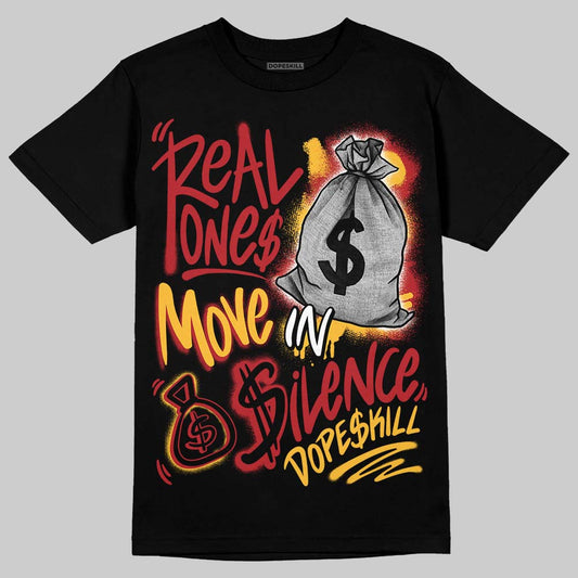 Jordan 14 Golf “Last Shot” DopeSkill T-Shirt Real Ones Move In Silence Graphic Streetwear - Black