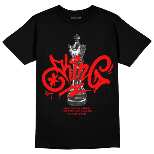 Jordan 1 Retro High OG "Satin Bred" DopeSkill T-Shirt King Chess Graphic Streetwear - Black