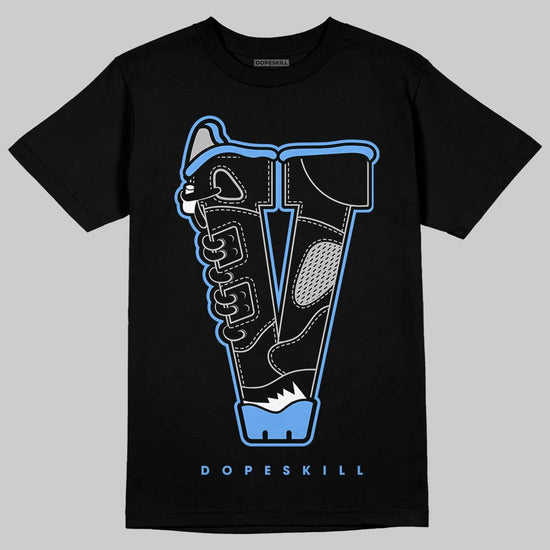 Jordan 5 Black University Blue DopeSkill T-Shirt V Jordan 5 Graphic Streetwear - Black