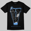 Jordan 5 Black University Blue DopeSkill T-Shirt V Jordan 5 Graphic Streetwear - Black