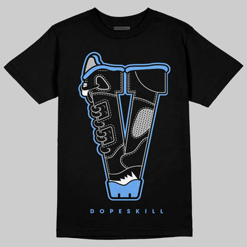 Jordan 5 Black University Blue DopeSkill T-Shirt V Jordan 5 Graphic Streetwear - Black