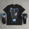 Black University Blue 5s DopeSkill T-Shirt V Jordan 5 Graphic