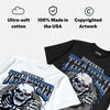 “True Blue” 3s DopeSkill T-Shirt Trapped Halloween Graphic