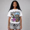 Wolf Grey 5s DopeSkill Oversize Print T-Shirt Pour Up Graphic