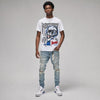 “True Blue” 3s DopeSkill T-Shirt Mystery Ghostly Grasp Graphic