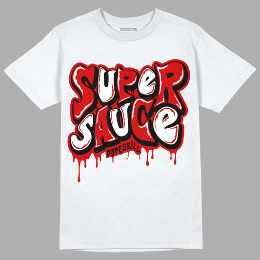 Jordan 1 Retro Low "Black Toe" DopeSkill T-Shirt Super Sauce Graphic Streetwear - White 