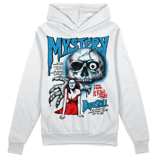 Jordan 4 Retro Military Blue DopeSkill Hoodie Sweatshirt Mystery Ghostly Grasp Graphic Streetwear - White