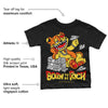 Black Tour Yellow AJ 4 Thunder DopeSkill Toddler Kids T-shirt Born To Be Rich Graphic