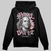 AMIRI White & Pink Stars Court Sneakers DopeSkill Hoodie Sweatshirt Money Don't Lie Graphic Streetwear - Black