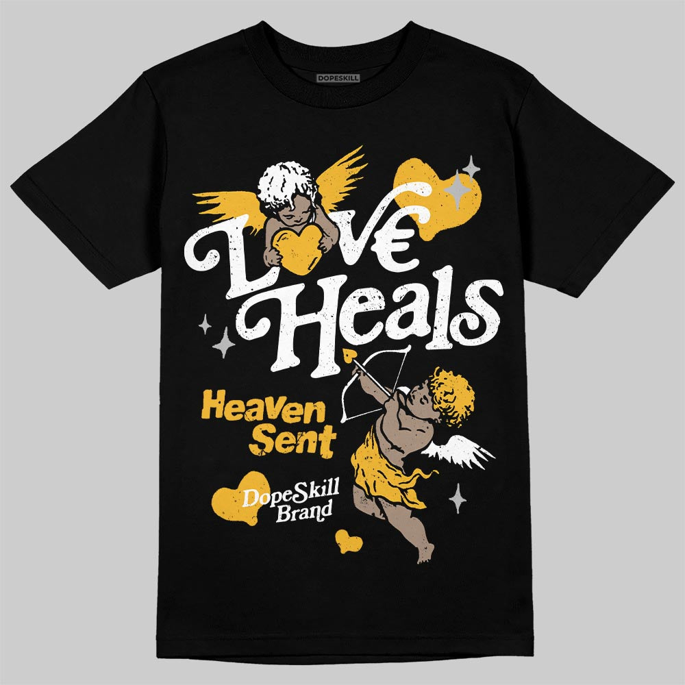 Jordan 5 'Tokyo' DopeSkill T-Shirt New Love Heals Graphic Streetwear - black