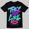 University Blue Sneakers DopeSkill T-Shirt They Not Like Us Graphic Streetwear - Black