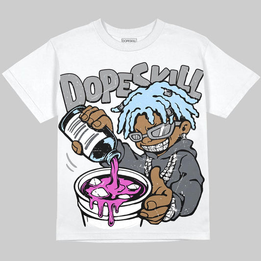 Jordan 5 Wolf Grey DopeSkill T-Shirt Pour Up Graphic Streetwear - White 