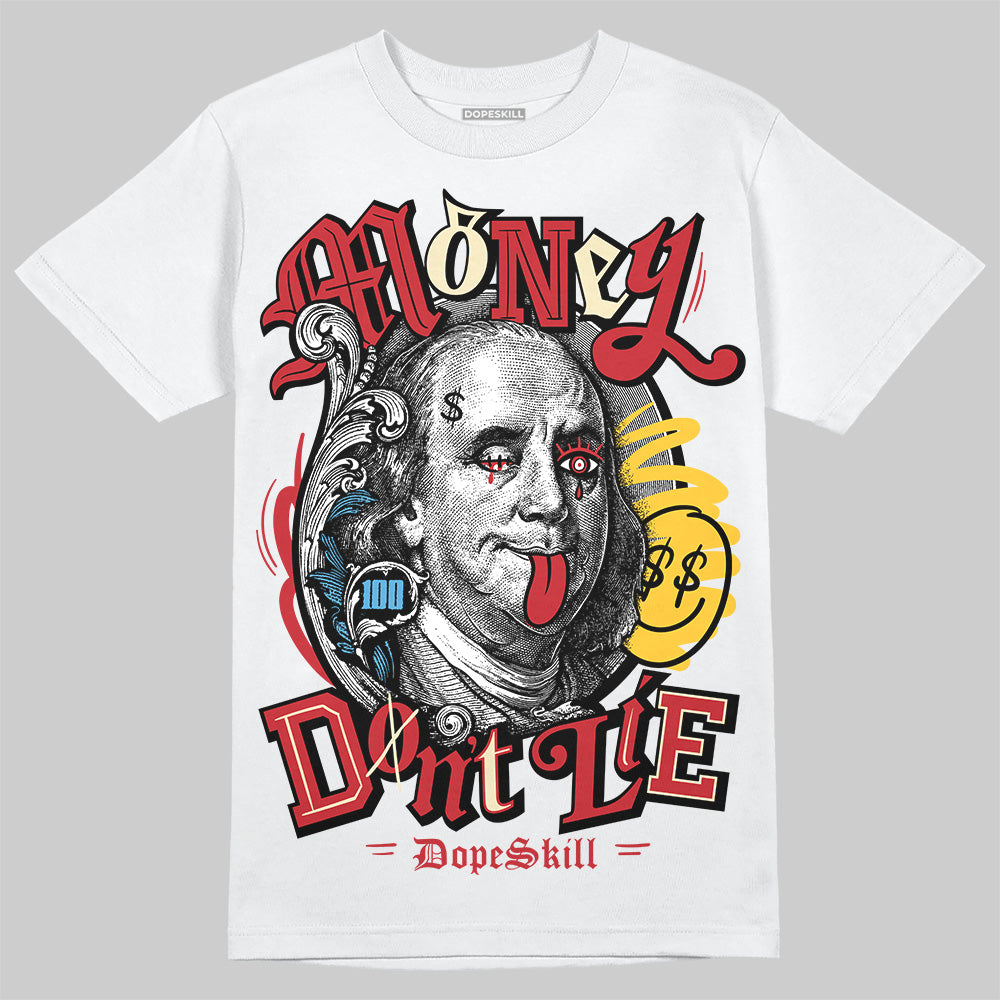 Union LA x Air Jordan 1 High OG “Chicago/Shadow” DopeSkill T-Shirt Money Don't Lie Graphic Streetwear - White