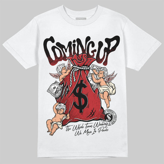 Jordan 1 Retro High OG Black Toe Reimagined DopeSkill T-Shirt Money Bag Coming Up Graphic Streetwear - White