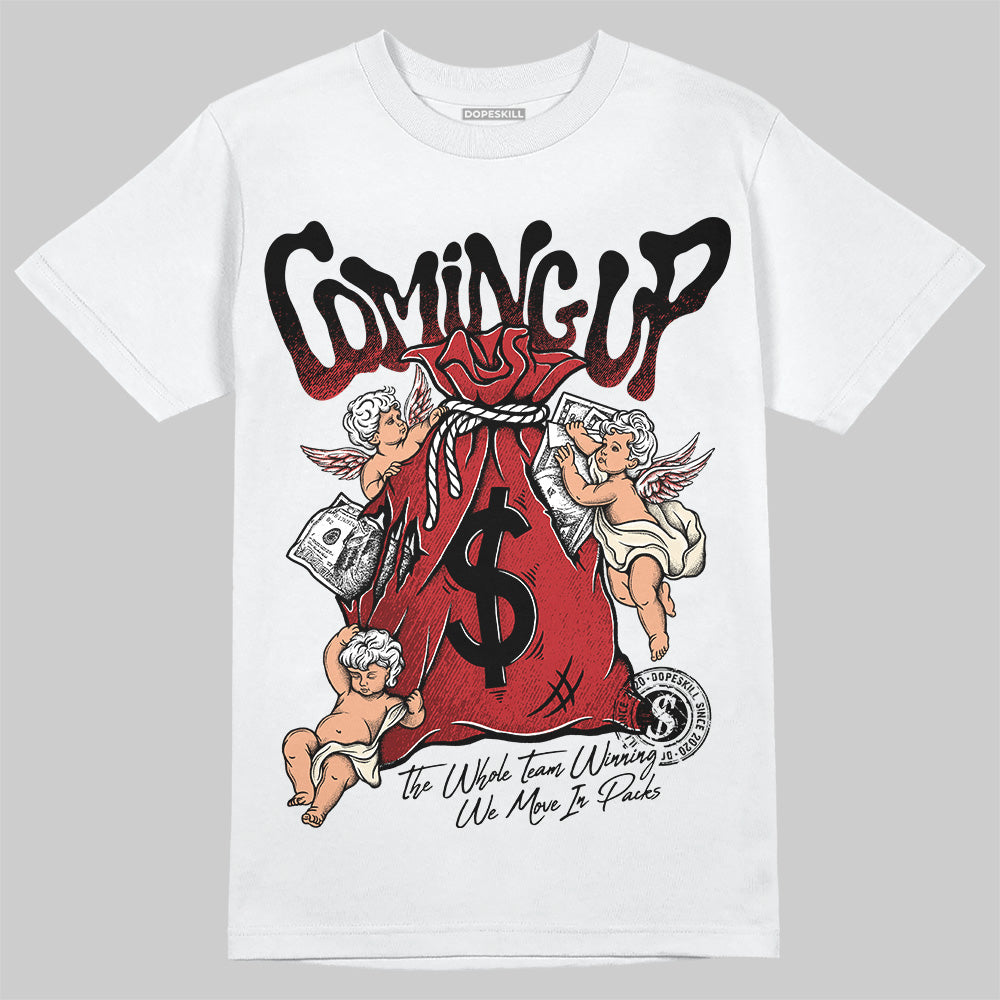 Jordan 1 Retro High OG Black Toe Reimagined DopeSkill T-Shirt Money Bag Coming Up Graphic Streetwear - White