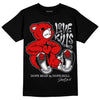 Jordan 4 Retro Red Cement DopeSkill T-Shirt Love Kills Graphic Streetwear - Black