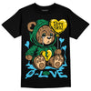 Jordan 5 “Lucky Green” DopeSkill T-Shirt Broken Bear Graphic Streetwear - Black