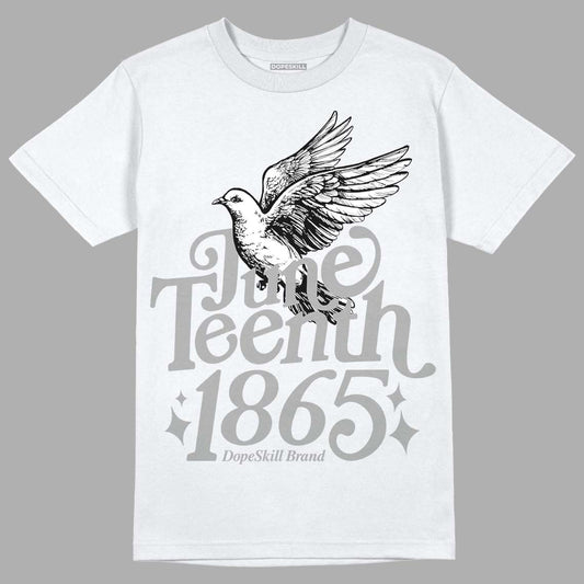 Dunk Low ‘Pure Platinum’ DopeSkill T-Shirt Juneteenth 1865 Graphic Streetwear - White