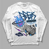 Jordan 3 "Midnight Navy" DopeSkill Long Sleeve T-Shirt Break Through Graphic Streetwear - White 