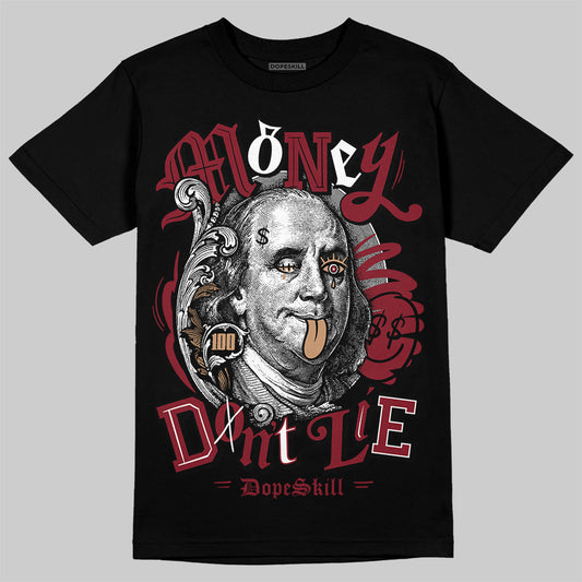 Adidas SAMBA OG ‘Collegiate Burgundy’ DopeSkill T-Shirt Money Don't Lie Graphic Streetwear - Black